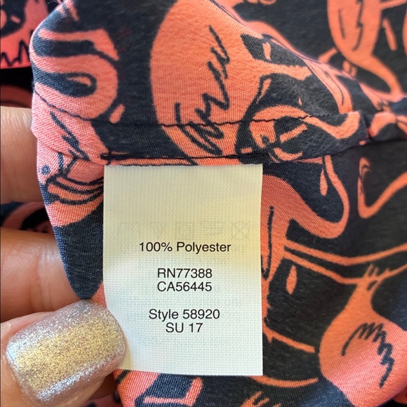 J. Crew Pink Flamingo Print Racerback Top - Picture 4 of 6